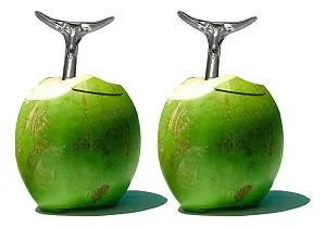 Kit 2 Furador de Coco Cara de Boi Abridor em Alumínio Batido