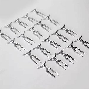 20 Mini Garfinhos para Petiscos Em Alumínio com Cara De Boi