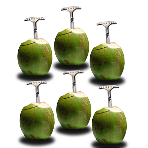 Kit 6 Furador De Coco Verde Abridor De Coco De Alumínio