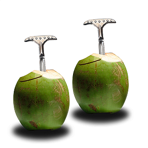 Kit 2 Furador De Coco Verde Abridor De Coco De Alumínio