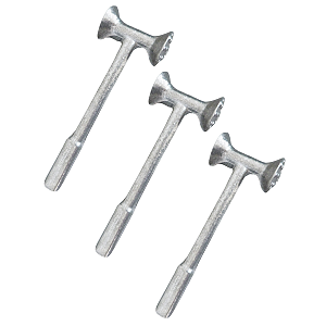 Kit 3 Martelo Para Carne Batedor Em Alumínio P/ Amaciar Bife