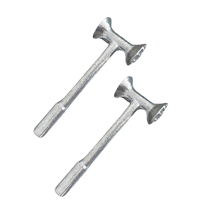 Kit 2 Martelo Para Carne Batedor Em Alumínio P/ Amaciar Bife