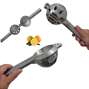 Kit 3 Espremedores de Laranja em Alumínio Prático e fácil