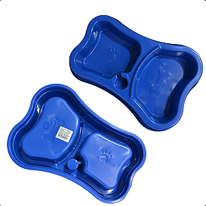 Kit 2 Comedouro e Bebedouro Automático 460ml/300ml Cor Azul