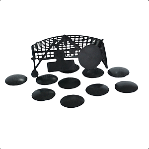 Jogo Futebol de Botão c/ 2 Times Diversão Garantida Plástico