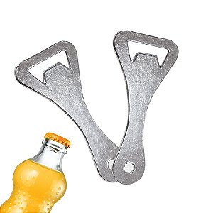 Kit com 2 Abridor De Garrafas Grande Gigante Alumínio Batido