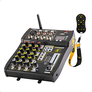 Mesa de Som Analógica Eros M0302P Com Bluetooth com 3 canais