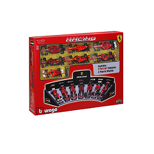 Ferrari Fórmula Racing 7 carros Display 1/43