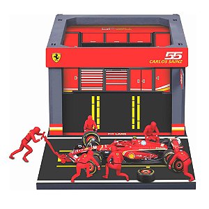 Pit Pass Ferrari SF-24 Diorama Garagem 1/43 #55