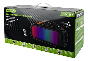 Caixa De Som Bluetooth Ecopower Ep-2251 Usb/sd Led Cor Preto