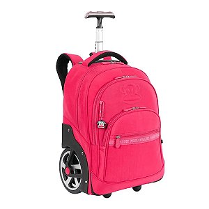 Mochila Paul Frank Carrinho Mega Rodas T03 - Rosa