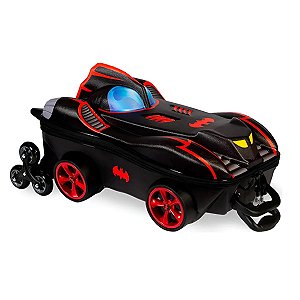 Mochila Escolar Batman Chrome Wheels com 03 Rodinhas Maxtoy