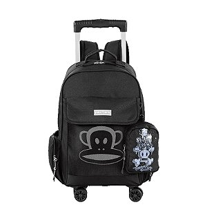 Mochila de Rodinhas Sestini Paul Frank Casual - Preto