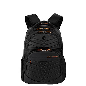 Mochila Sestini Grande 2 Compartimentos Notebook Evolution - Black Fire