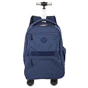 Mochila de Rodinhas Duplas Sestini Rolling Crinkle - Azul