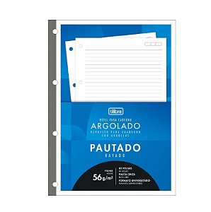 Refil Tiliflex P/ Caderno Argolado Universitário Pautado 56g 80 Folhas