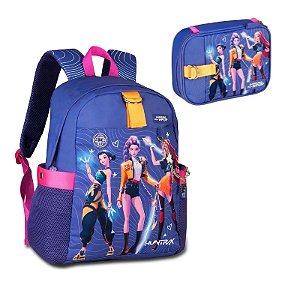 Mochila de Costas com Estojo Oficial Guerreiras do K-Pop