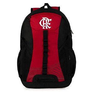 Mochila Bagaggio Masculina Casual Flamengo Preto-Vermelho