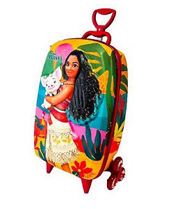 Mochila Escolar de Rodinhas Princesa Moana 3D Maxtoy