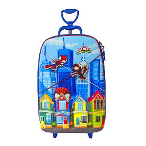 Mochila Escolar de Rodinhas Spidey City 3D Maxtoy