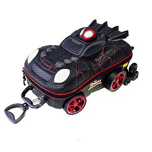 Mochila Escolar de Rodinhas Homem-Aranha Spidey Peter Miles Carro