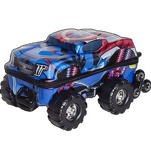 Mochila Escolar Capitão America Monster Trucks Maxtoy