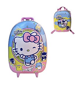 Mochila Hello Kitty Candy Colors 3D Maxtoy + Lancheira