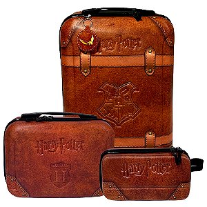 Kit Mala Escolar 03 Rodinhas Harry Potter