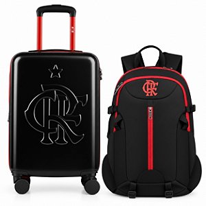 Mala de Viagem Bordo 10kg Bagaggio Flamengo CRF Oficial + Mochila