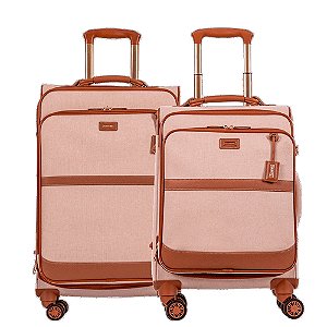 Kit 2 Malas de Viagem Sestini Bordo e Média Royale - Bege