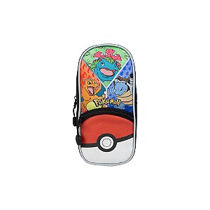 Estojo Escolar Infantil com Bolso Frontal Vermelho Pokémon Evoluções R