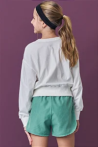 BLUSA BOXY BAGGY EM MEIA MALHA OFF WHITE