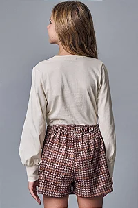 BLUSA EM MEIA MALHA BEGE CLARO