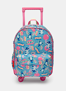 MOCHILA COM RODINHA STITCH AZUL CEU UN 7909692299668