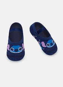 6926 MEIA SAPATILHA BONECA RN STITCH EF AZUL MARINHO 0 A 4M 7909692285616