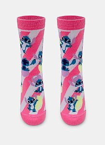 8200 MEIA SOQUETE DESENHADA KIDS STITCH EF ROSA 23 A 27 7909692284954