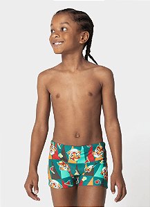 SUNGA BOXER KIDS TIGRE ADVENTURE CORRIDA VERDE 2 7909692261283