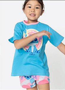 SHORT DOLL ADULTO ECO STITCH MNA AZUL CEU PP 7909692288198