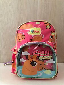 MOCHILA MEDIA CAPIVARA ROSA UN 7909692313562