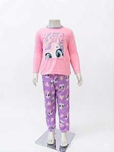 PIJAMA ML KIDS ECO UNI DIAMANTE LAVANDA 1 7909692306212