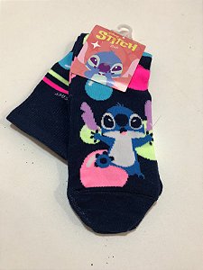 MEIA 3/4 DESENHADA STITCH KIDS