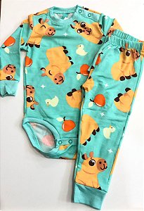PIJAMA ML BABY VISCO CAPIVARA