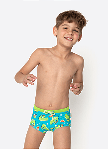 SUNGA BOXER KIDS JACA RELAX CORRIDA AZUL 4 7909692261146