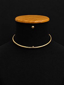 Colar Aro Médio Tradicional Banhado a Ouro 18k