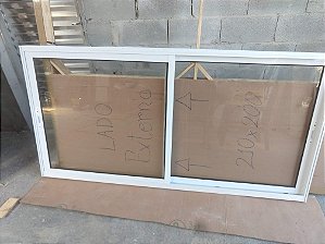 Vitro 2 Folhas móvel L- 25 Suprema Vidro 3mm s/grade