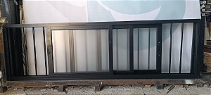 Vitro 3 Folhas móvel L- Suprema Vidro 3mm com grade