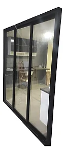 Porta Sacada Preta Linha Suprema Vidro 6mm
