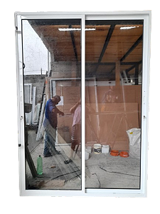 Porta Sacada Branca Linha Suprema Vidro 6mm