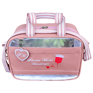 BOLSA MULTIUSO PERSONALIZADA EM BORDADO COM VISOR TRANSPARENTE
