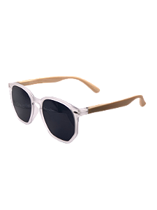 Óculos de sol 517 Transparente haste de bambu
